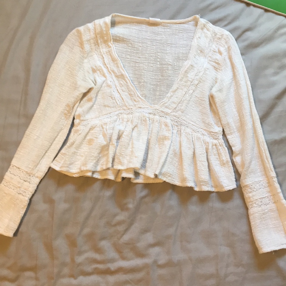 Bohemian off white top, XS